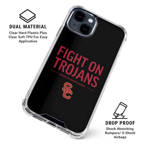 University of Southern California Fight On Trojans iPhone 14 Clear Case